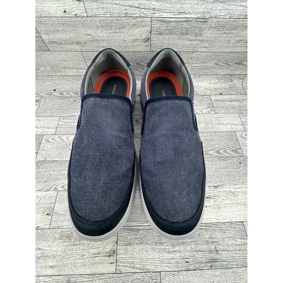 Rockport Men\'s Slip On Shoes Navy Blue Canvas Size 11 Comfort Casual Loafers‎ main image 6